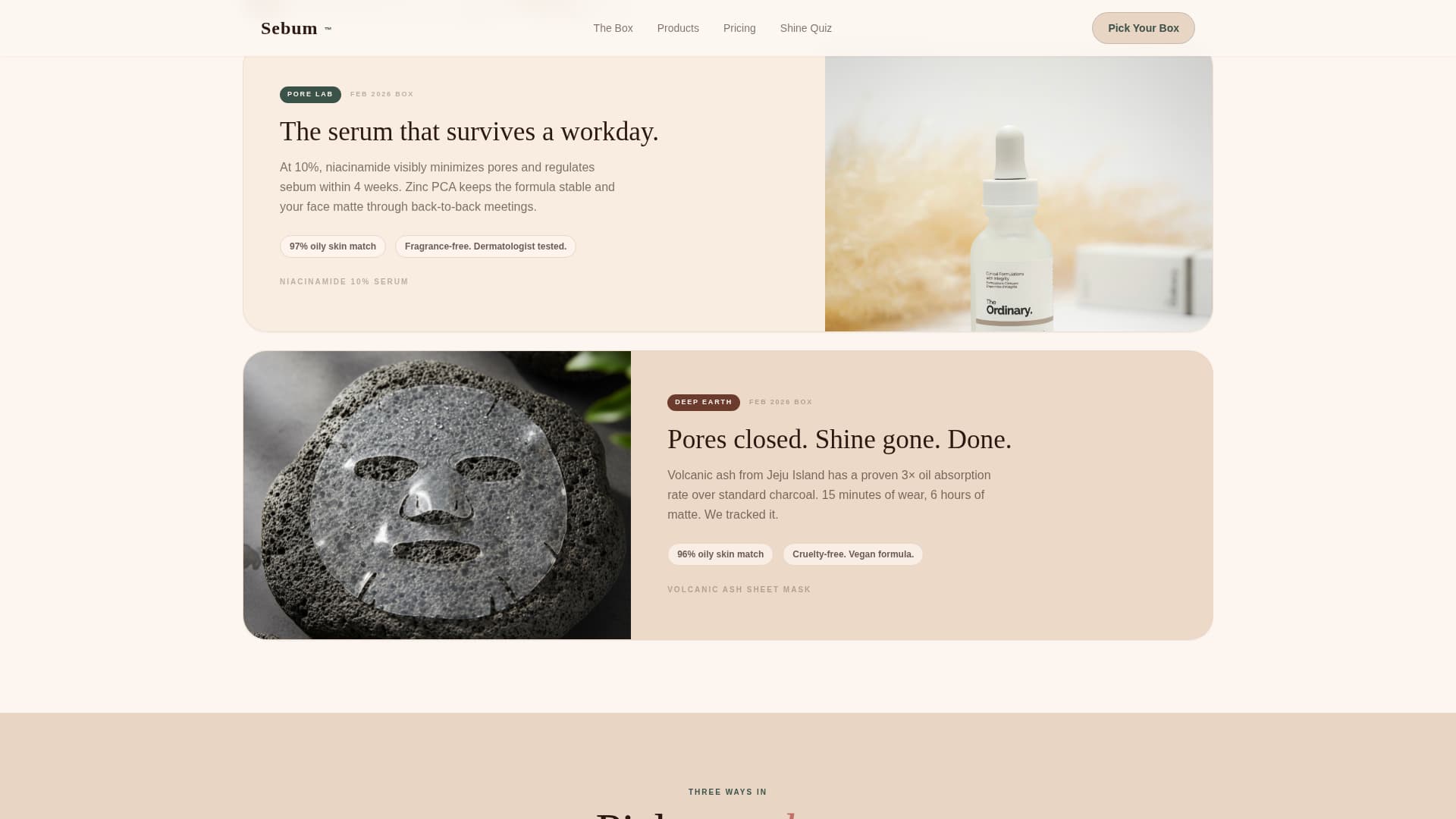 Oily Skin Beauty Professional Website Template