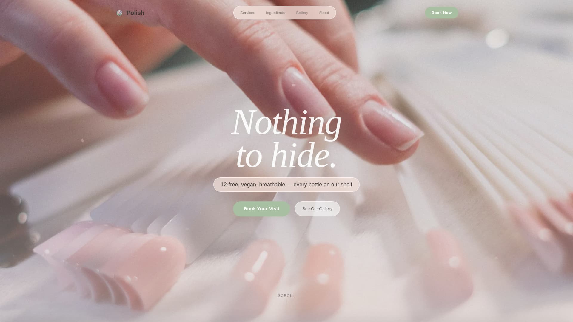 Nail & Lash Studio Specialist Booking Website Template