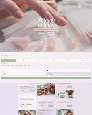 Nail & Lash Studio Specialist Booking Website Template