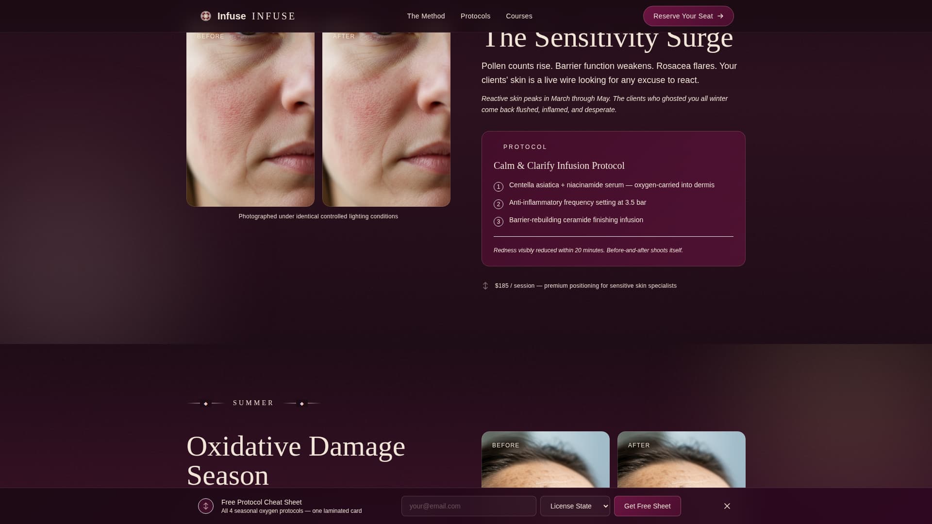 Specialty Beauty Treatments Professional Website Template