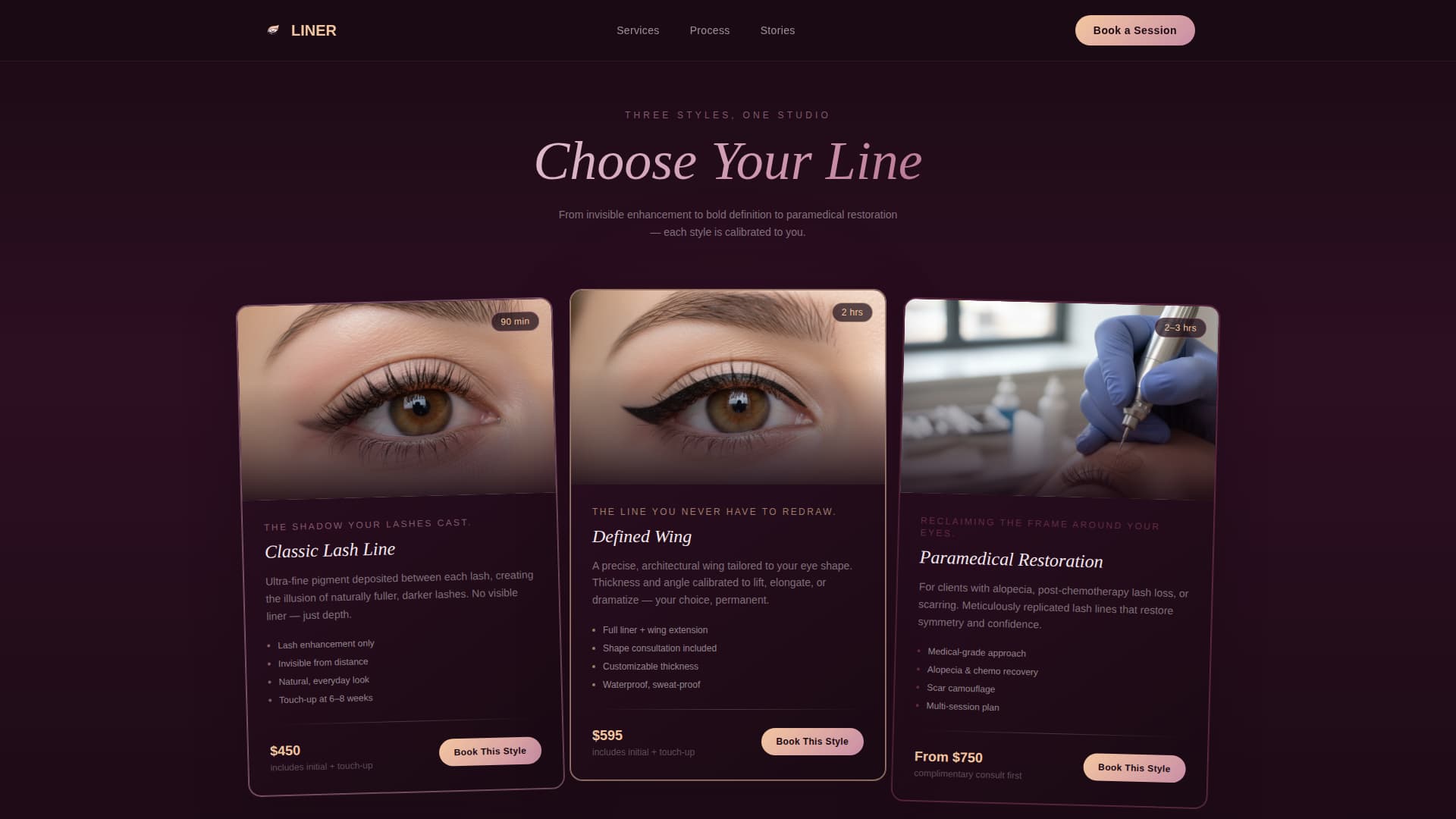 Specialty Beauty Treatments Complete Booking Website Template
