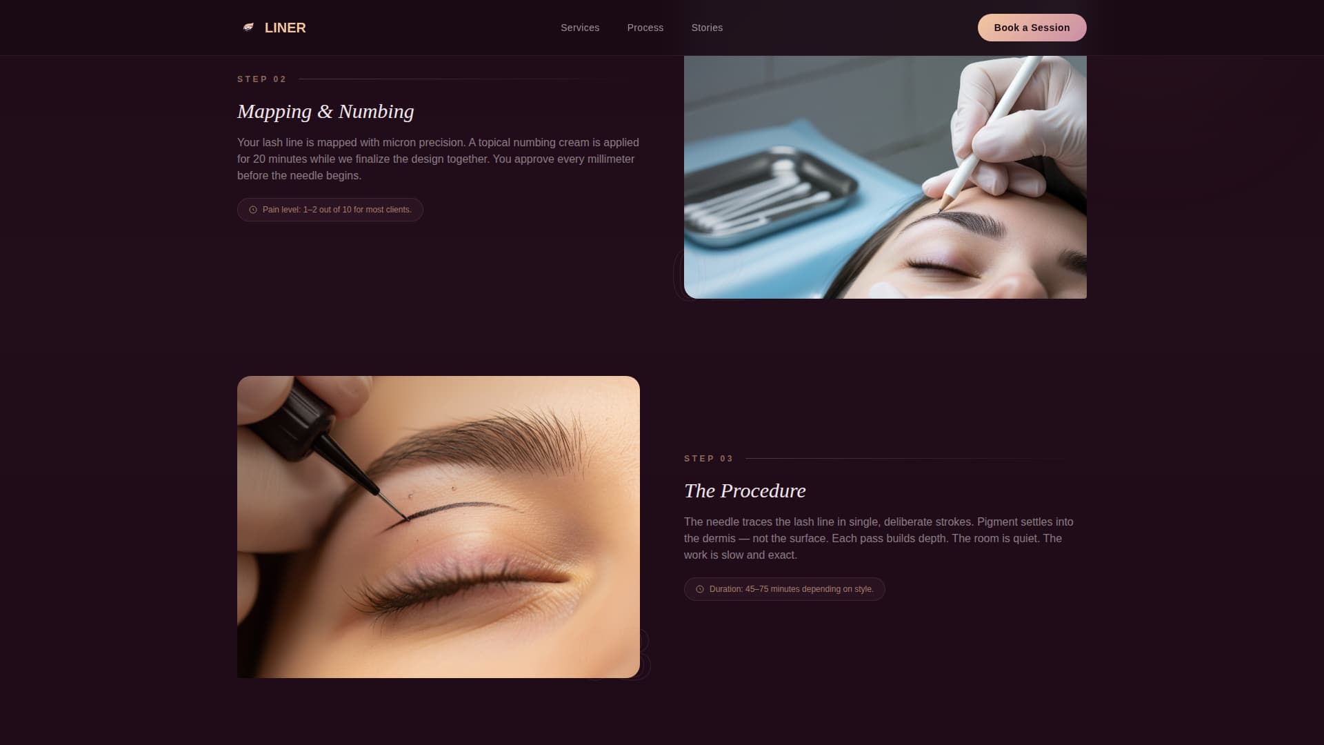 Specialty Beauty Treatments Complete Booking Website Template