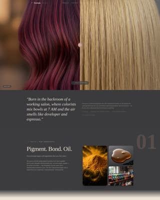 Hair Care Brand & Product Professional Website Template