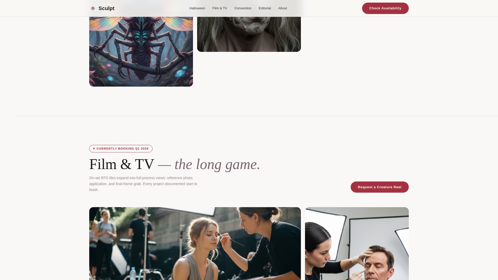 Makeup Artist & MUA Specialist Booking Website Template