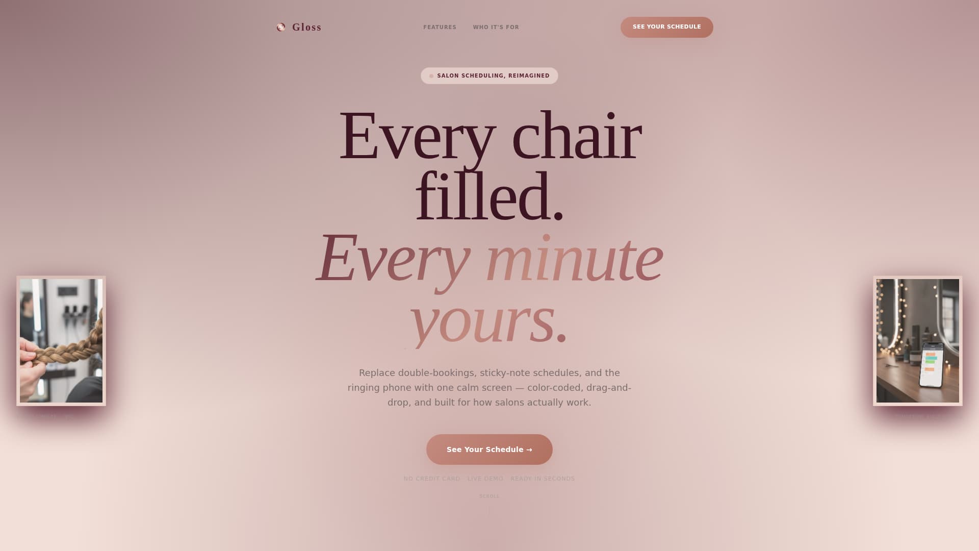 Salon & Spa Software Specialist Booking Website Template