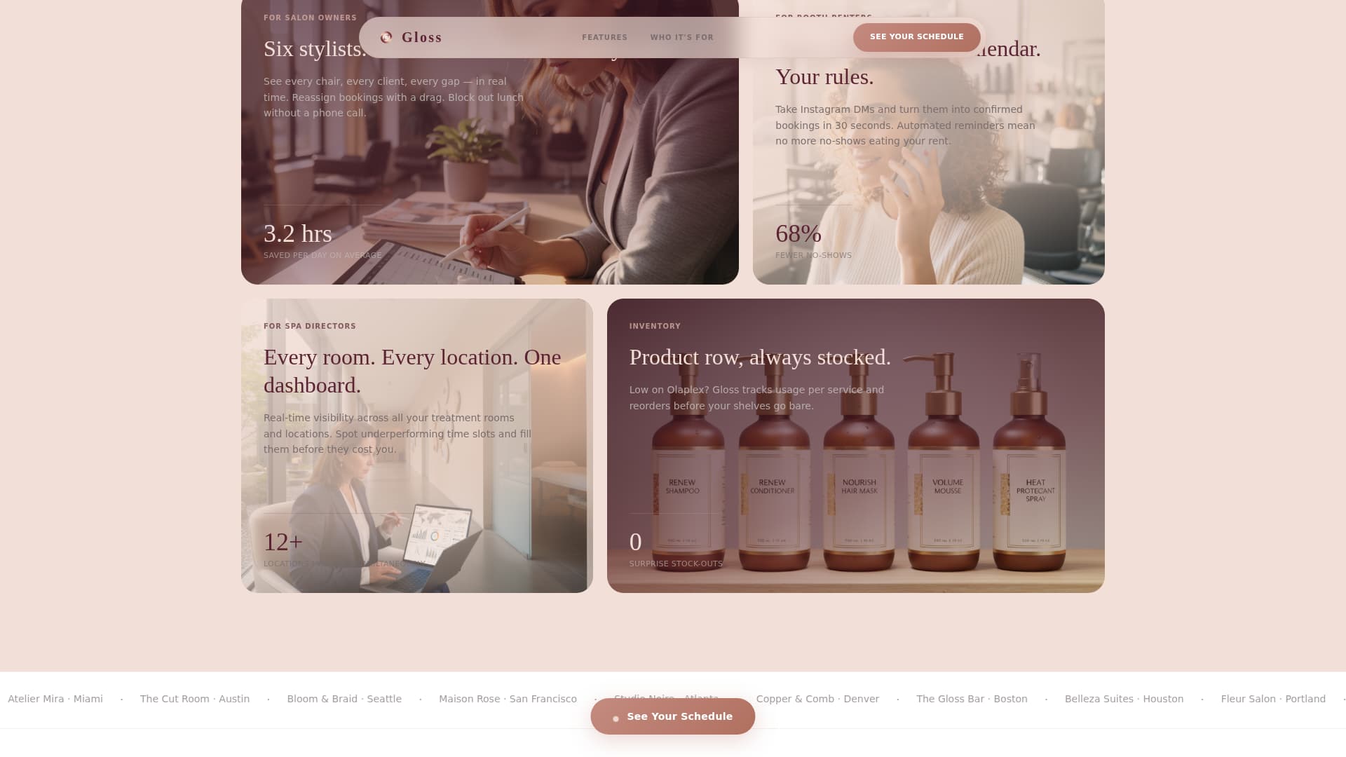 Salon & Spa Software Specialist Booking Website Template
