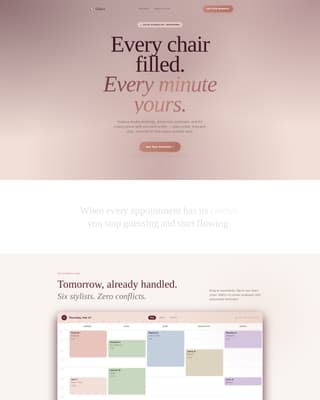 Salon & Spa Software Specialist Booking Website Template