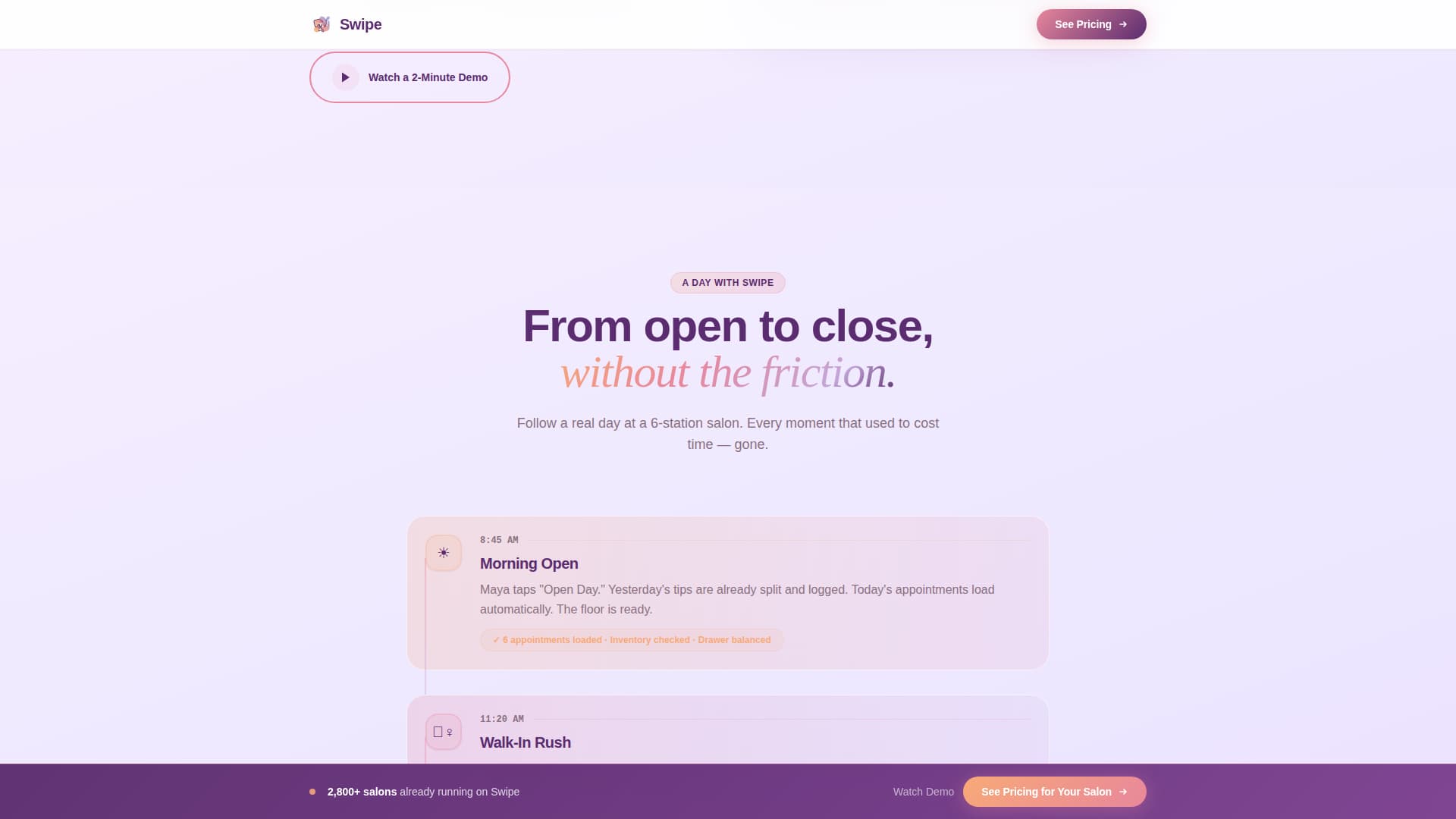 Salon & Spa Software Specialist Professional Website Template