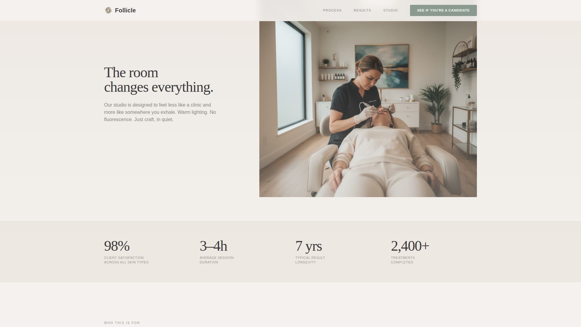 Specialty Beauty Treatments Specialist Professional Website Template
