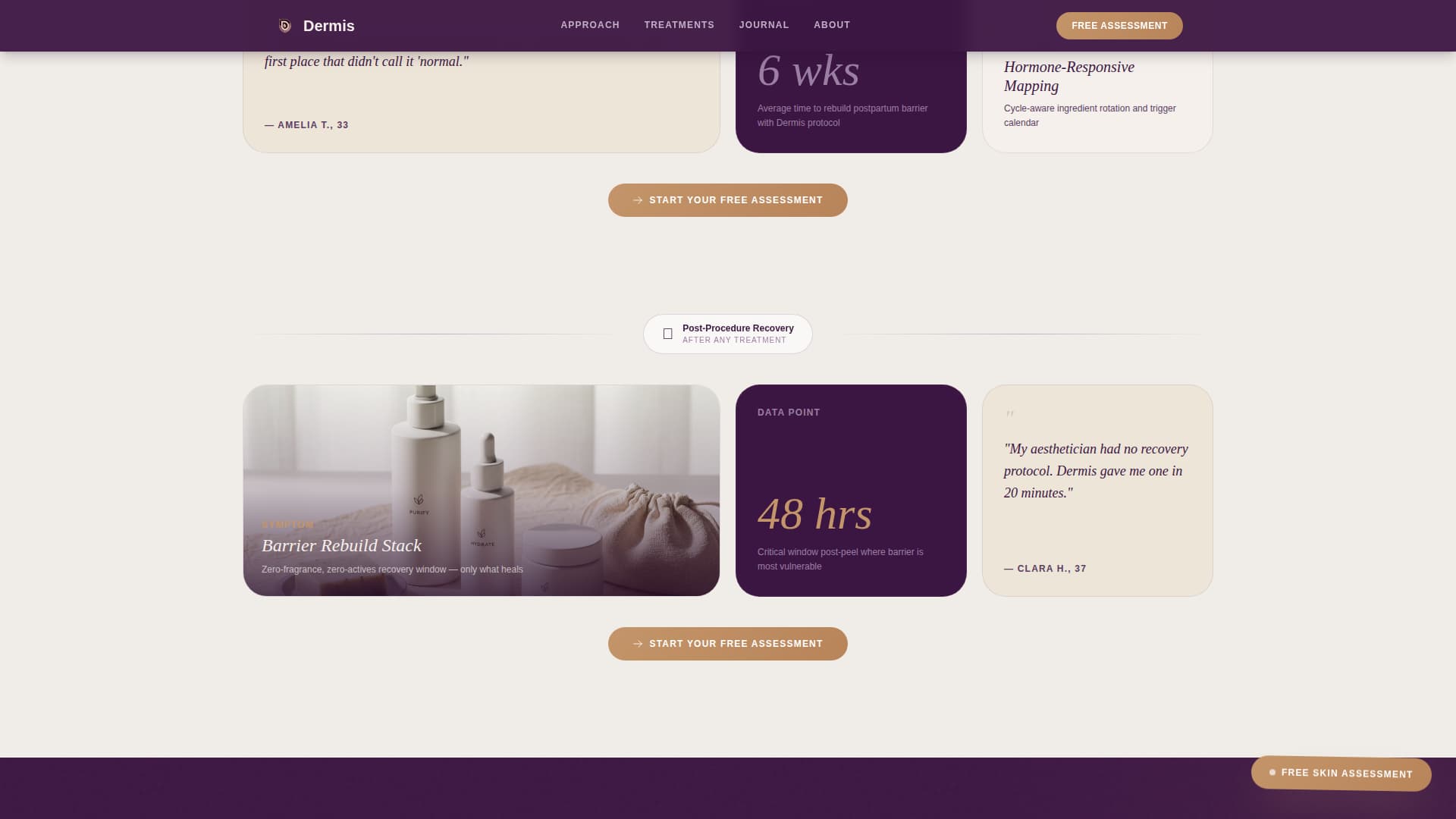 Sensitive Skin Beauty Booking Website Template