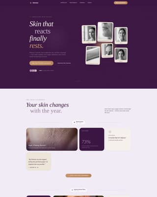 Sensitive Skin Beauty Booking Website Template