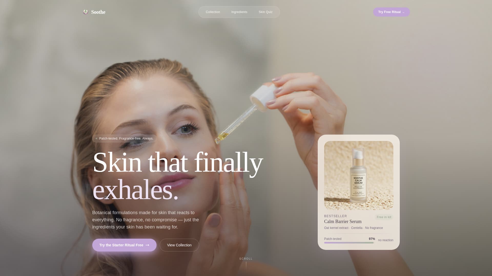 Soothe — Restorative Wellness Landing Page Template