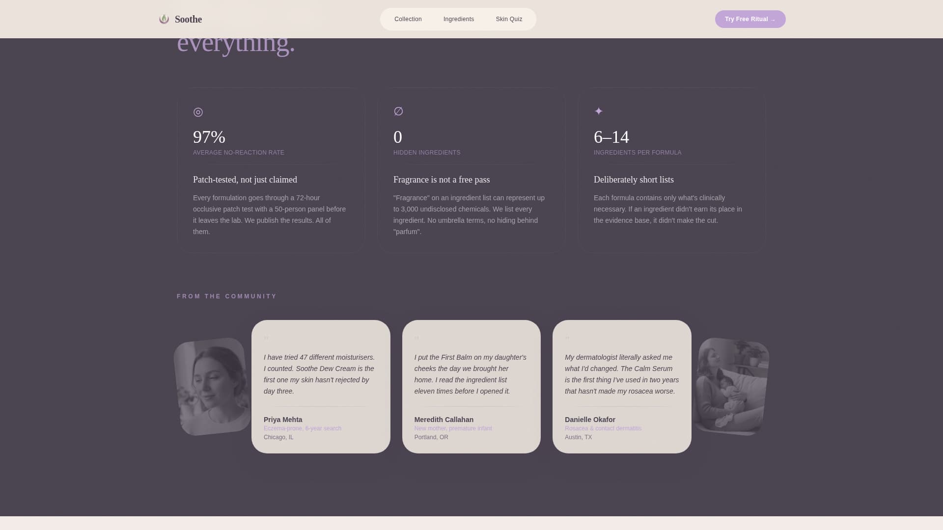 Soothe — Restorative Wellness Landing Page Template