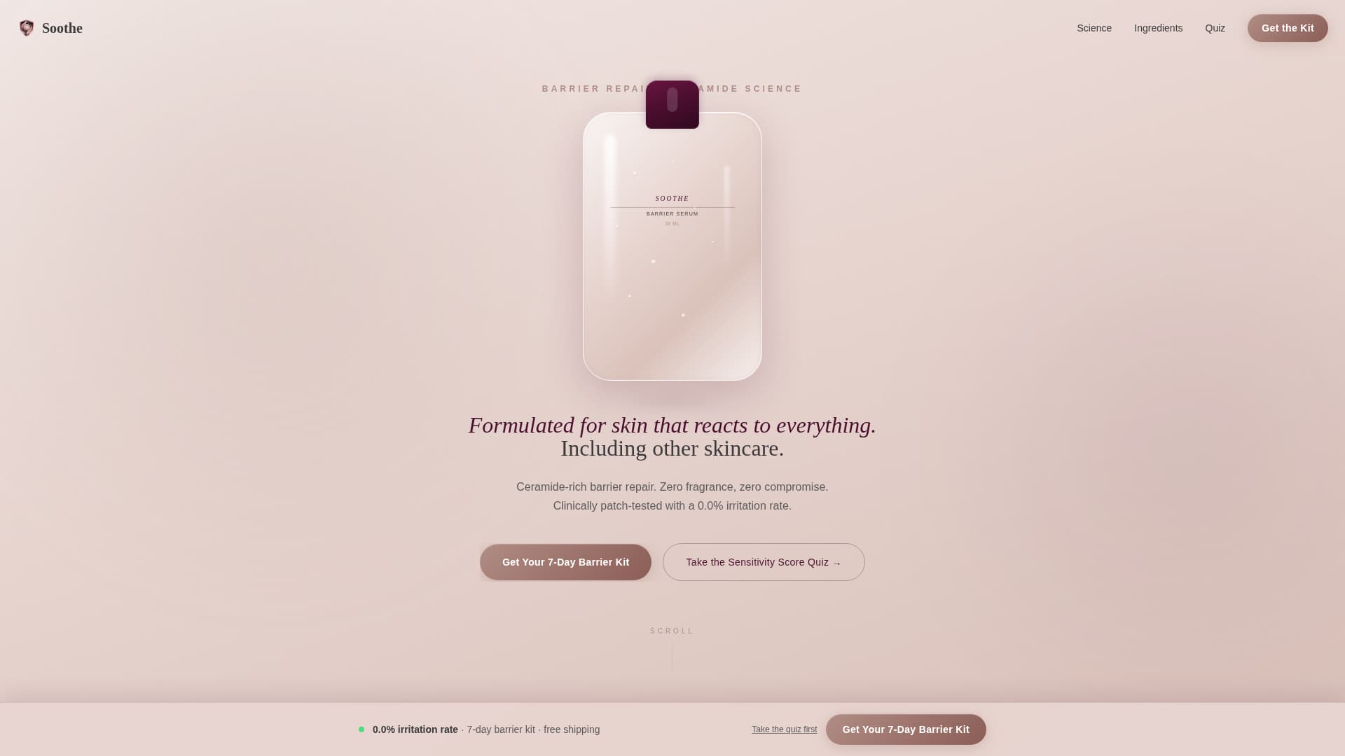 Sensitive Skin Beauty Specialist Professional Website Template