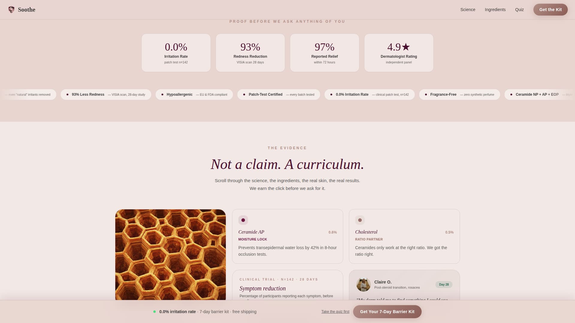 Sensitive Skin Beauty Specialist Professional Website Template