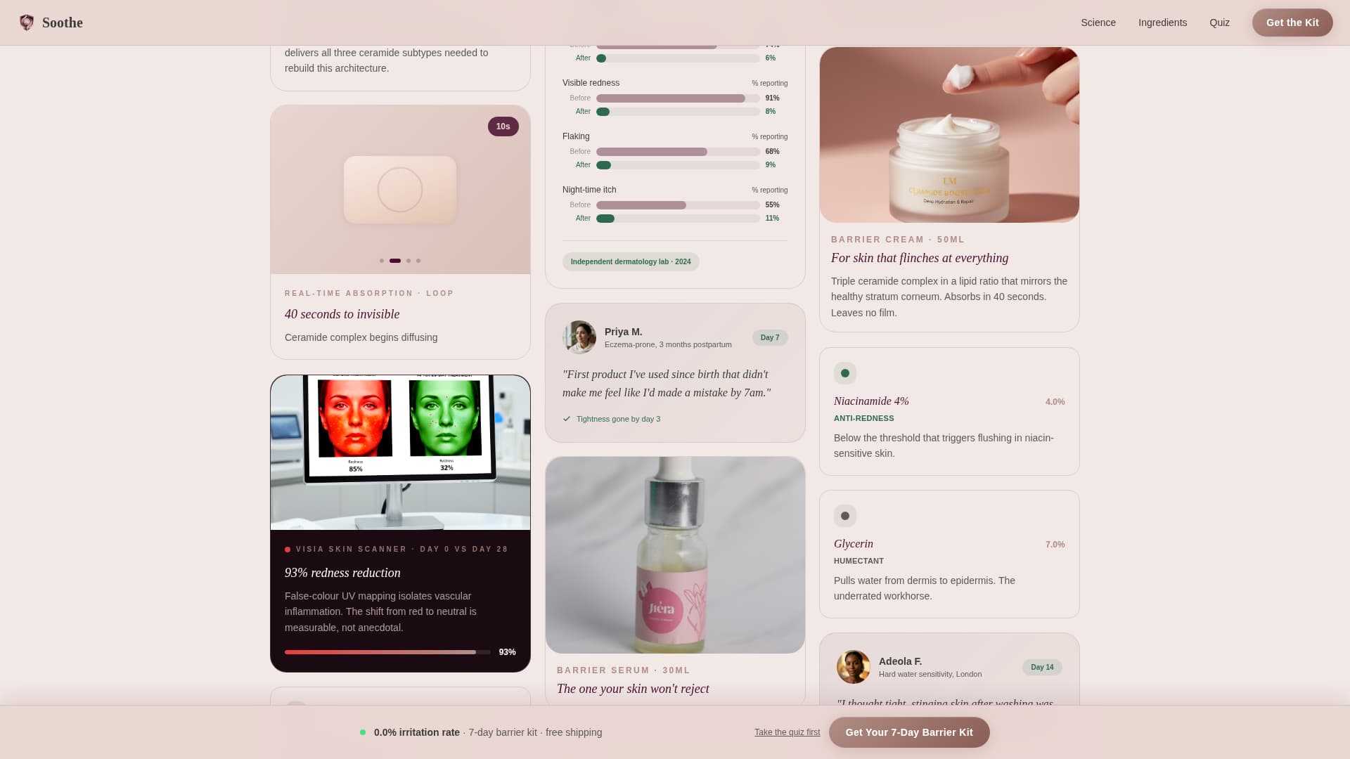 Sensitive Skin Beauty Specialist Professional Website Template