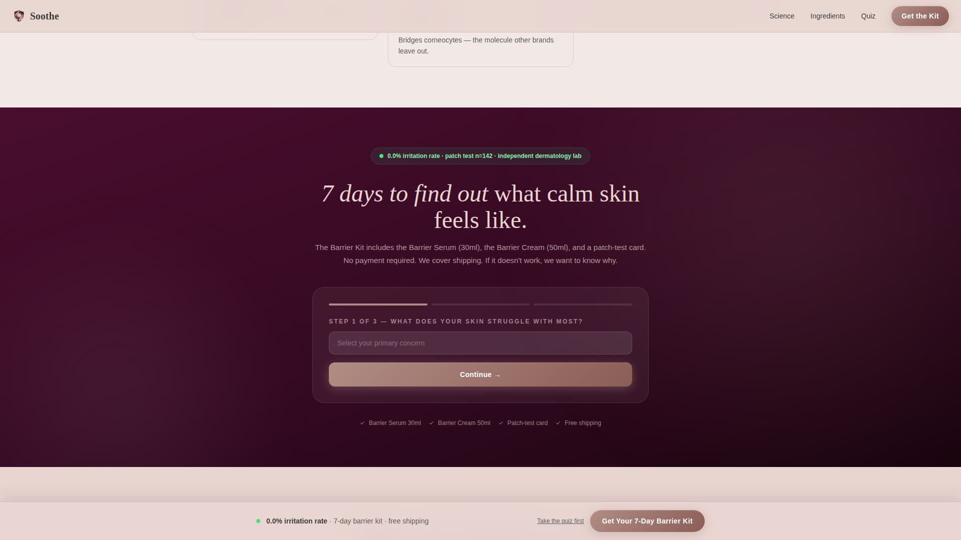 Sensitive Skin Beauty Specialist Professional Website Template