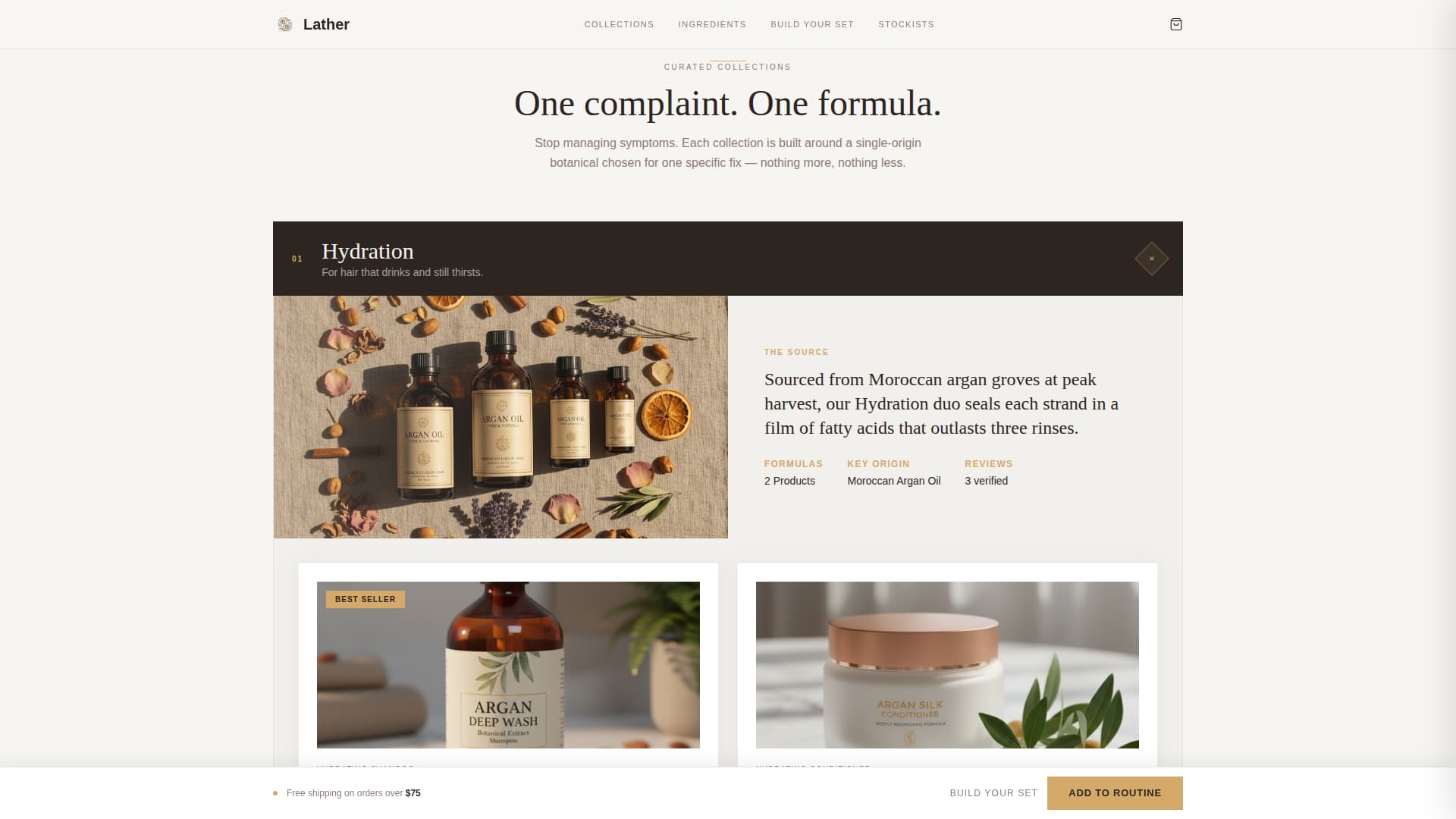 Hair Care Brand & Product Blog Website Template