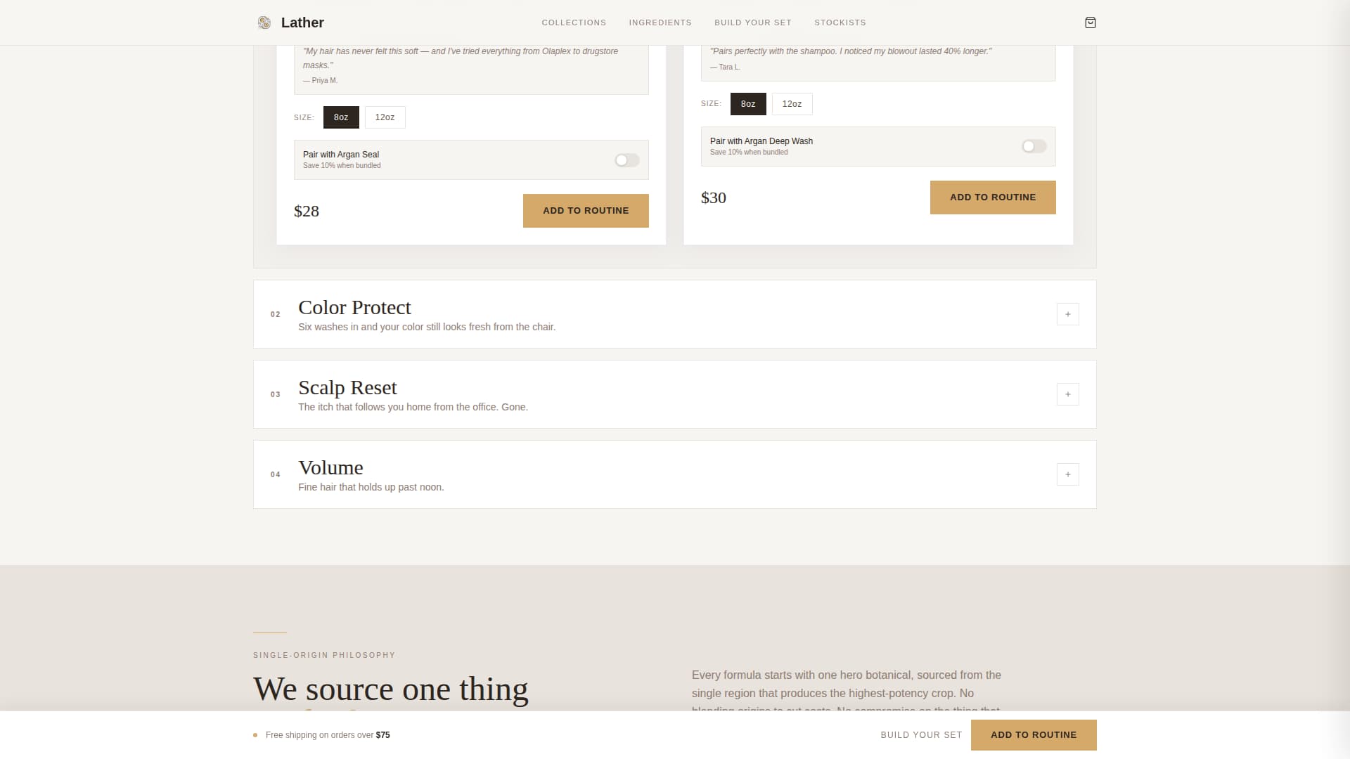 Hair Care Brand & Product Blog Website Template