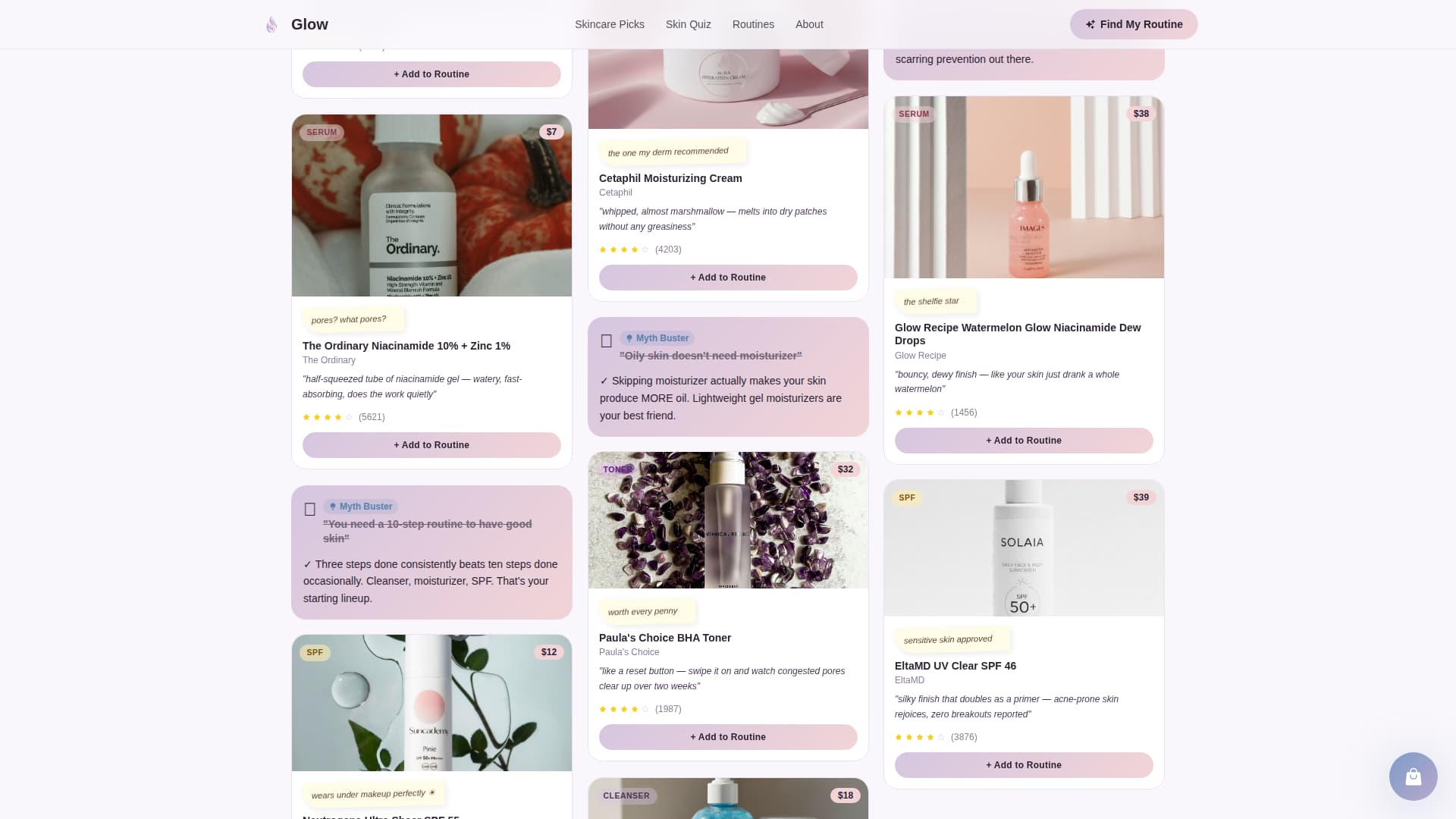 Glow — Holistic Wellness Skincare Landing Page Template