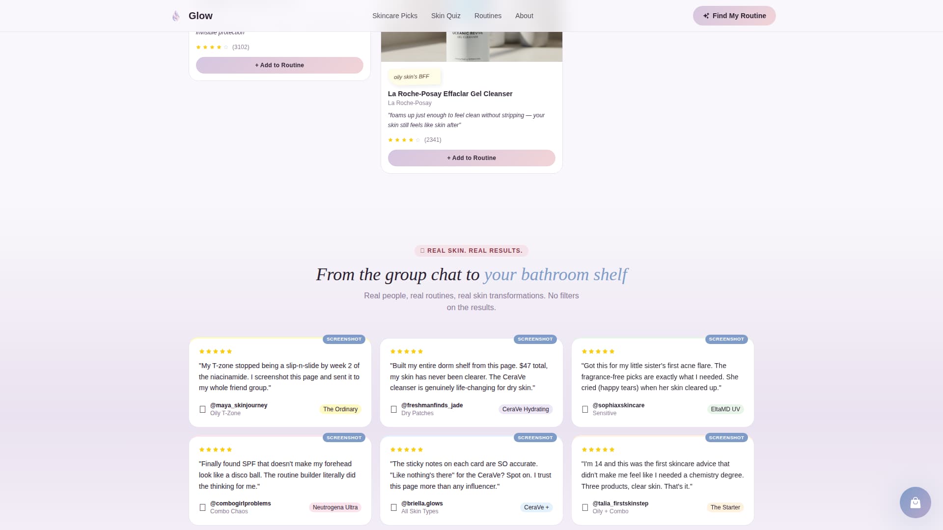 Glow — Holistic Wellness Skincare Landing Page Template