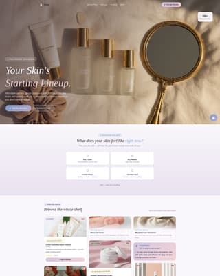 Glow — Holistic Wellness Skincare Landing Page Template