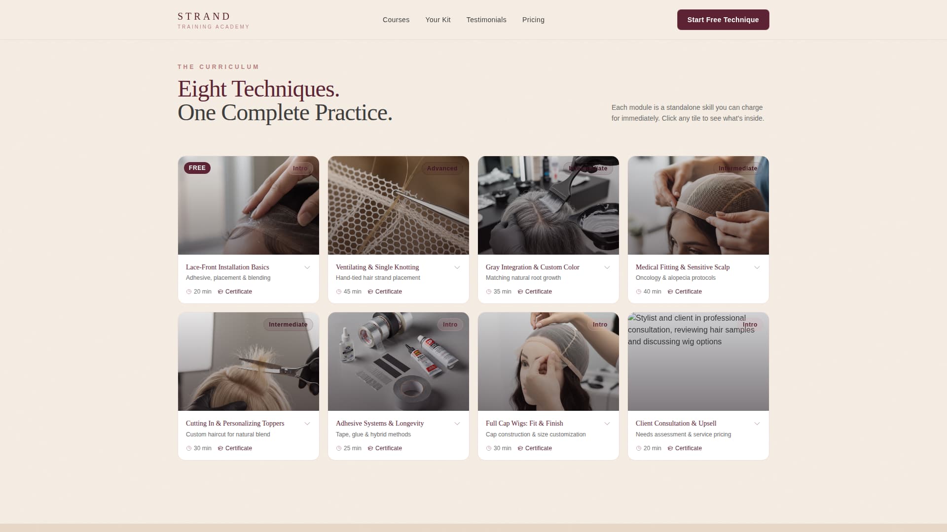 Strand - Invisible Art Stylist Landing Page Template
