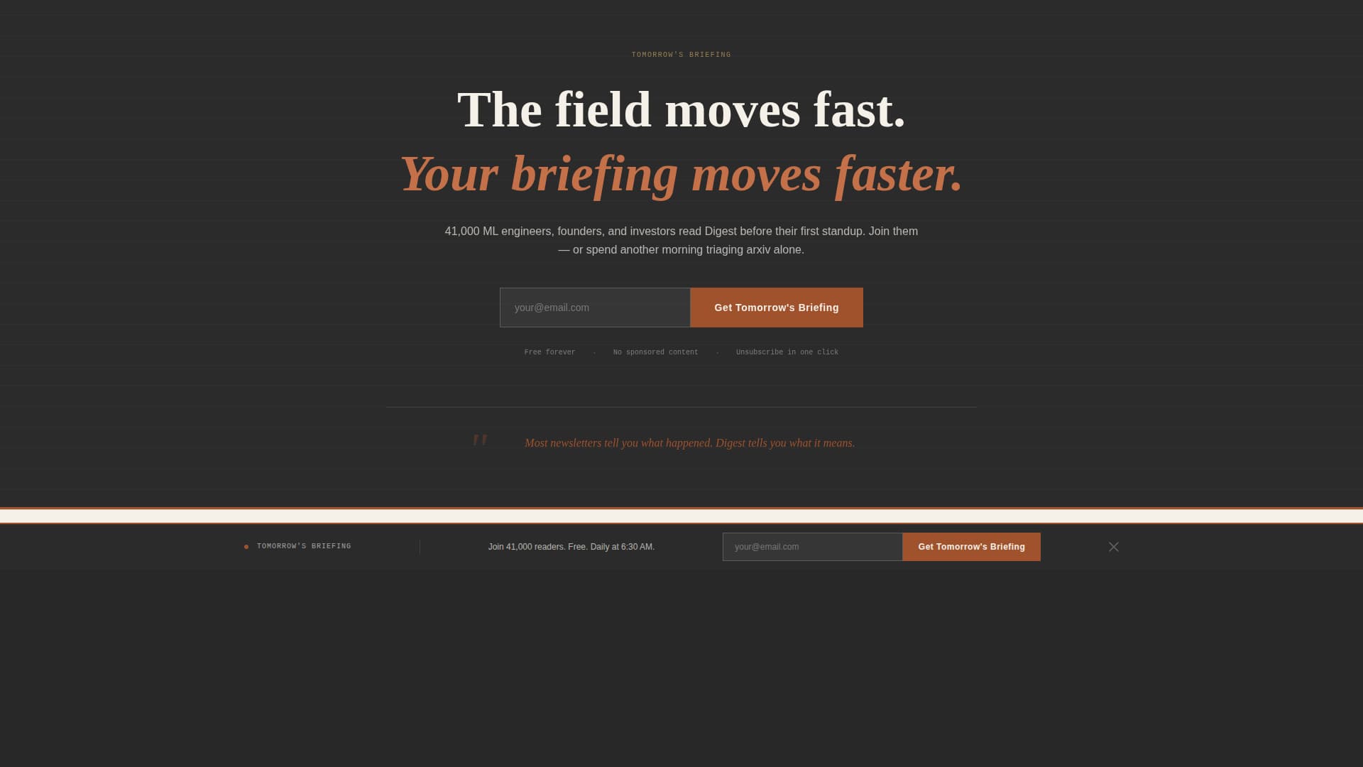 AI & Machine Learning Newsletter Blog Website Template
