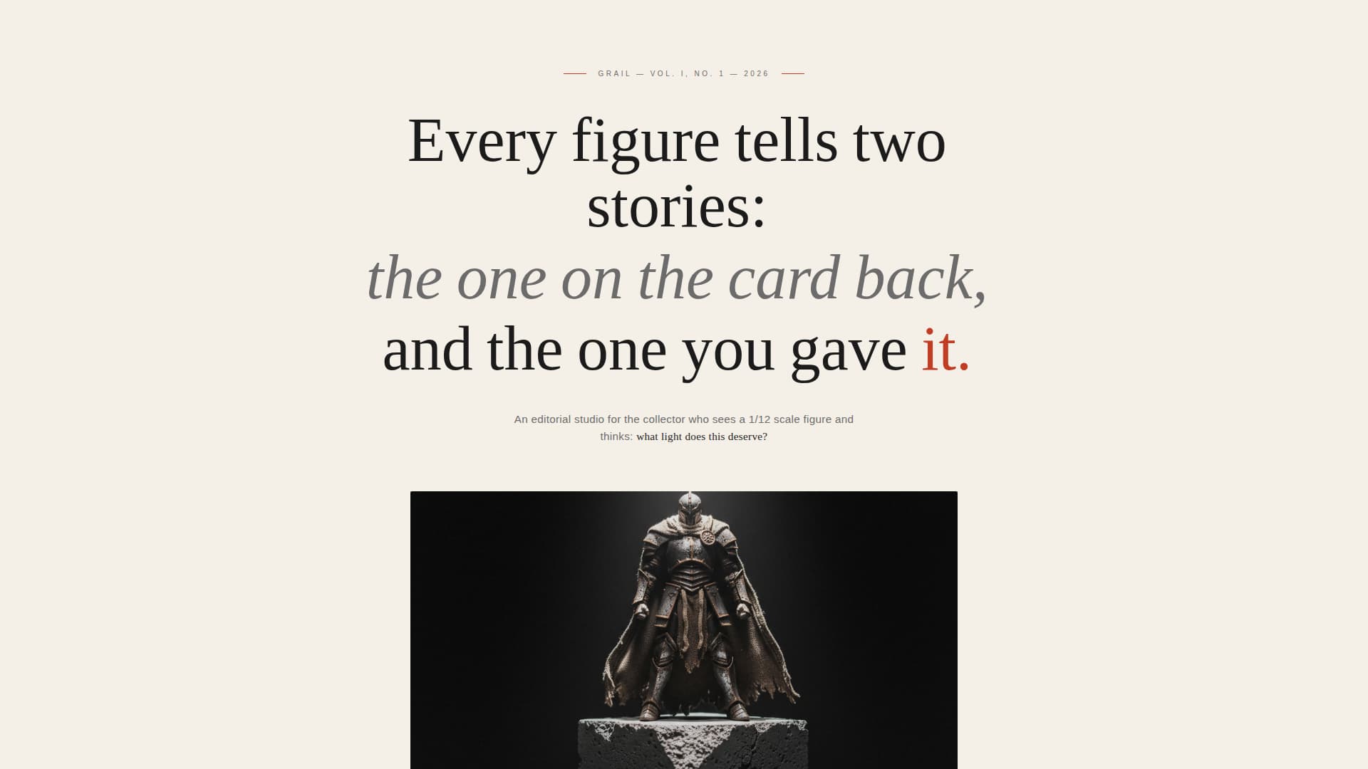 Grail - Curated Collector Landing Page Template