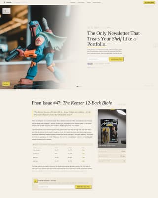 Grail - Vintage Collectibles Landing Page Template