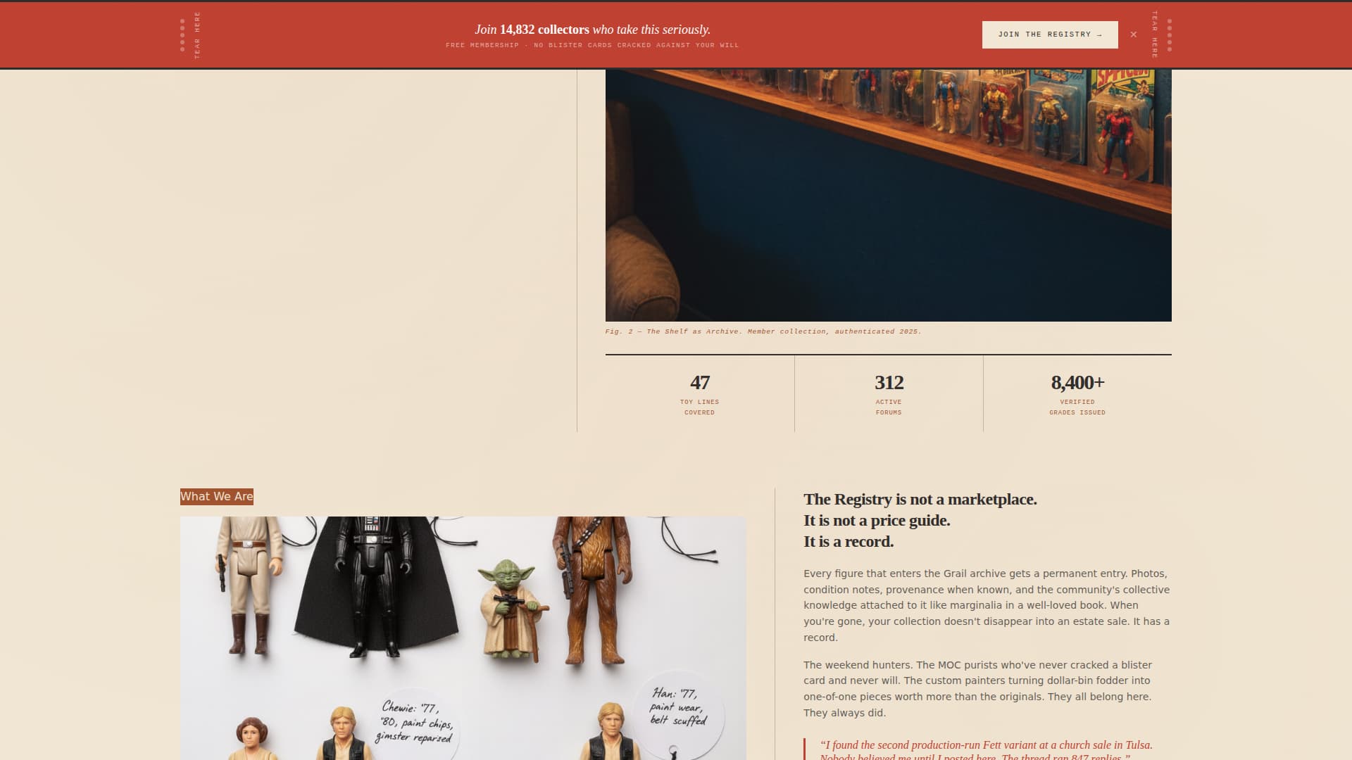 Grail - Editorial Collector Landing Page Template