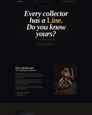 Grail — Obsessive Collector Marketplace Landing Page Template