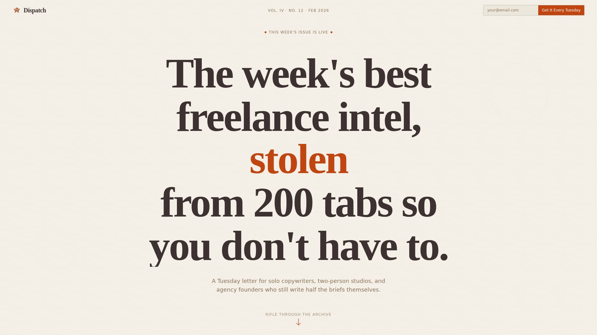 Agency & Freelance Newsletter Blog Website Template
