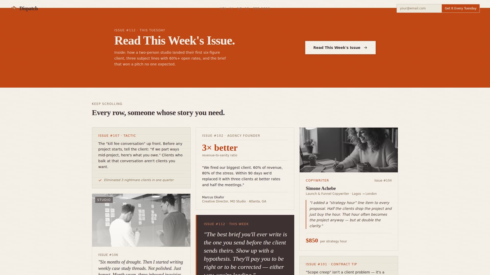Agency & Freelance Newsletter Blog Website Template