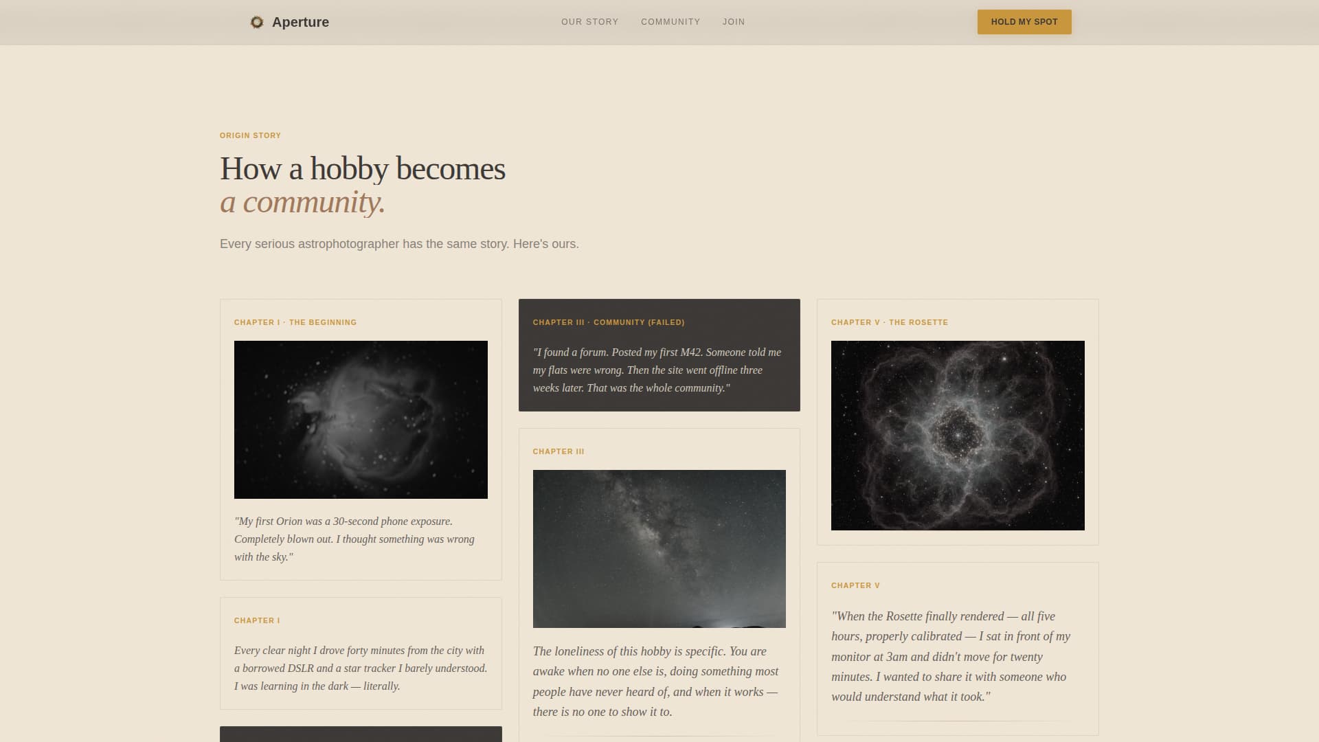 Aperture - Stunning Astrophotography Landing Page Template