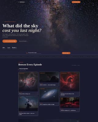 Darkframe - Immersive Astrophotography Landing Page Template