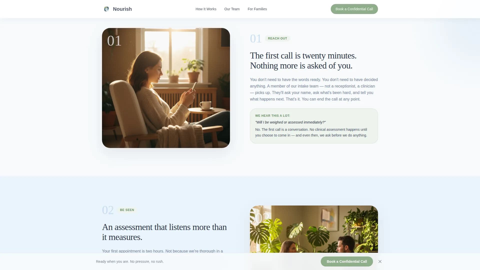 Advanced Eating Disorder Care Appointment Booking Website Template