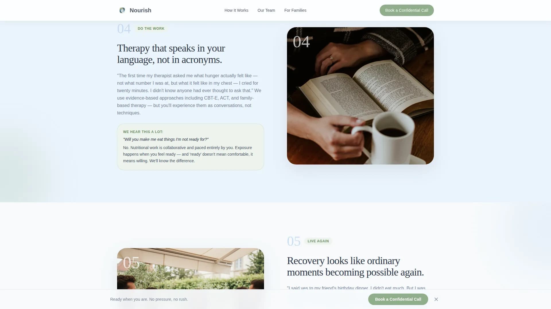 Advanced Eating Disorder Care Appointment Booking Website Template