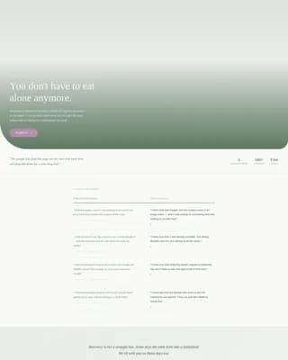Specialist Eating Disorder Care Reviews & Social Proof Website Template