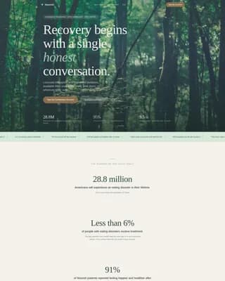 Eating Disorder Care FAQ & Common Questions Website Template