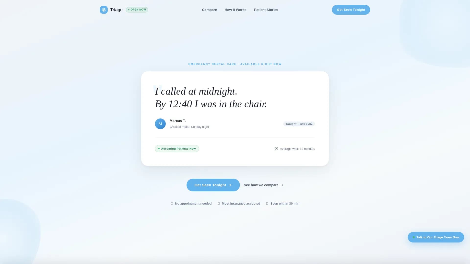 Emergency Dentist Booking Website Template