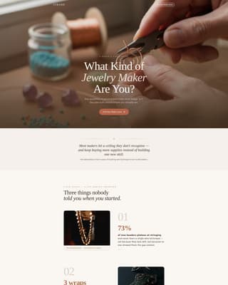 Strand - Artisan Jewelry Landing Page Template