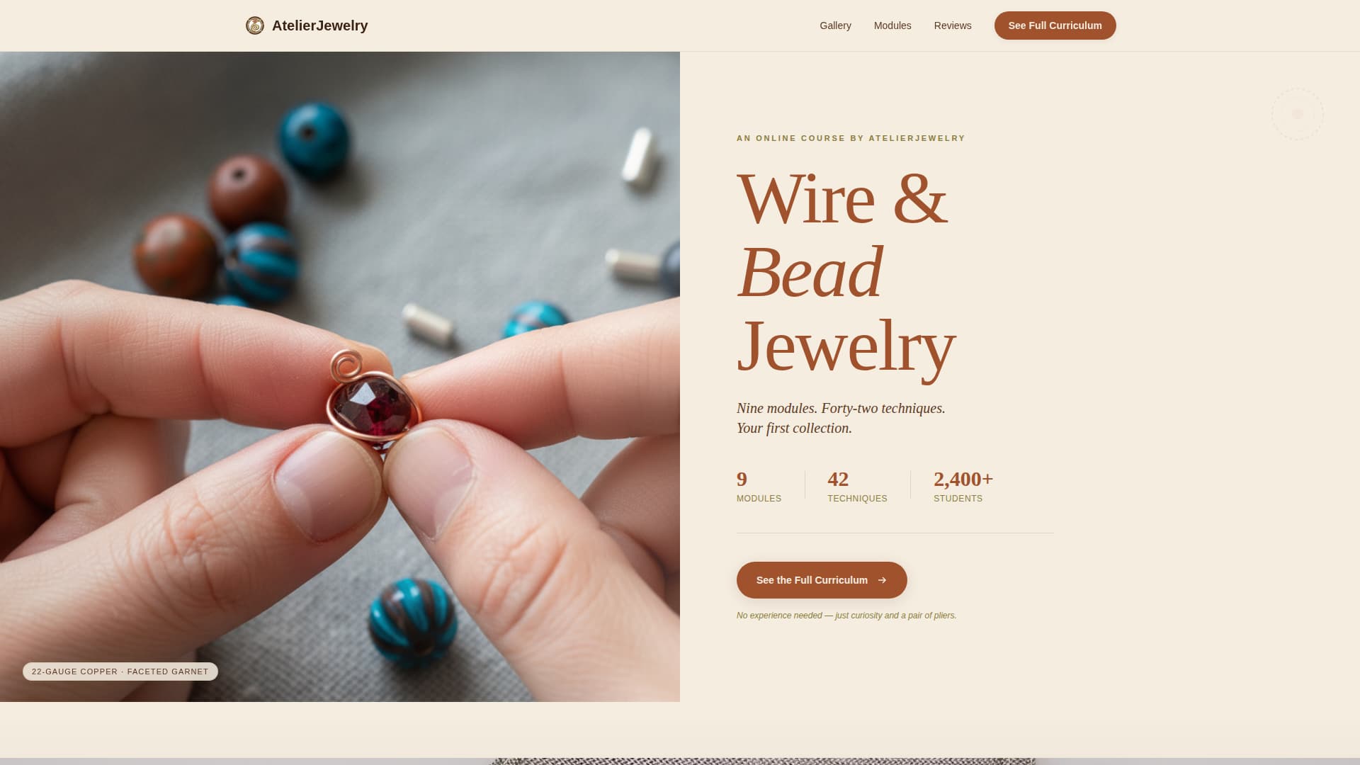 String — Bespoke Accessory Design Landing Page Template