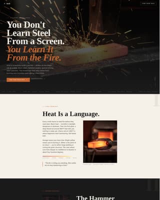 Anvil - Powerful Blacksmithing Landing Page Template