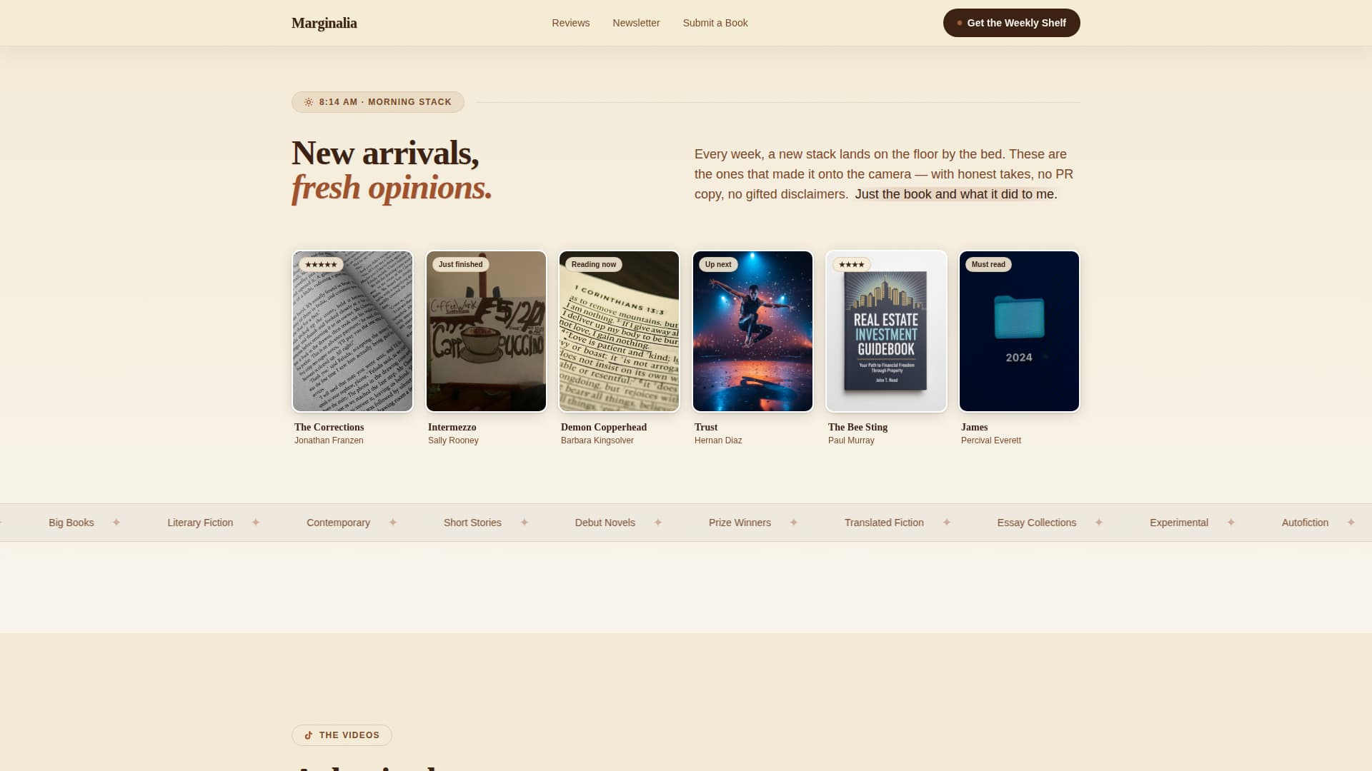 Marginalia — Expert Book Club Community Landing Page Template
