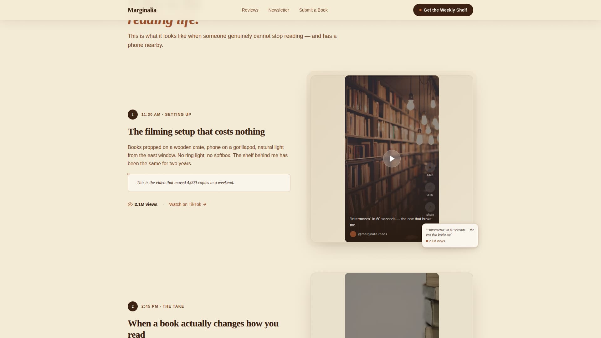 Marginalia — Expert Book Club Community Landing Page Template