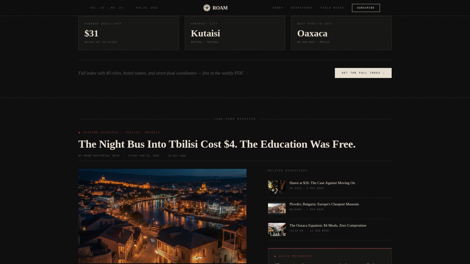Travel Blog Blog Website Template