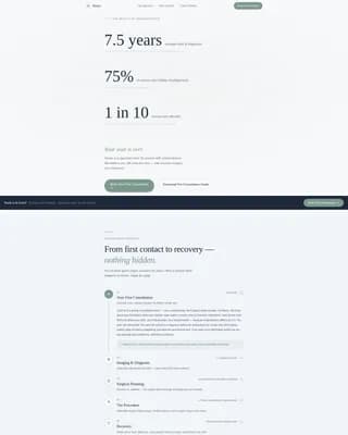 Endometriosis Care Specialist Booking Website Template