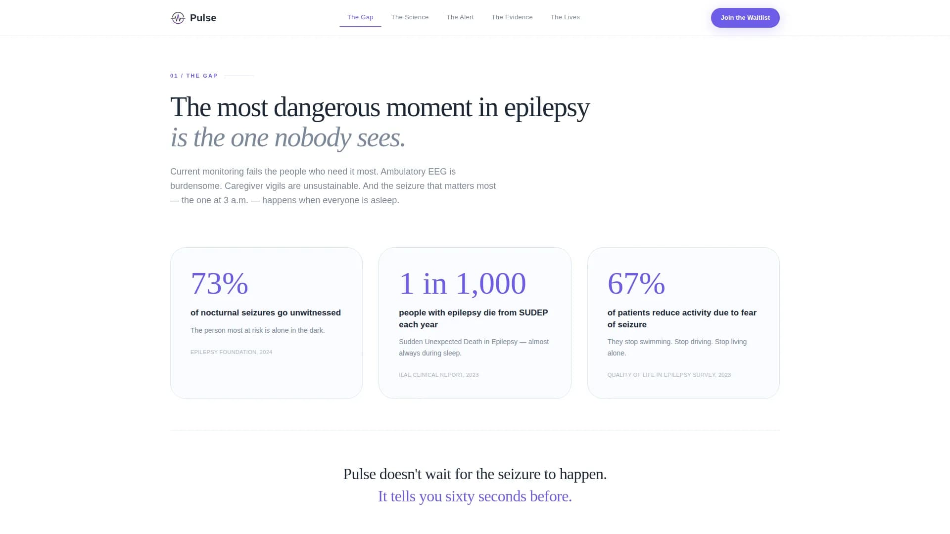 Epilepsy Care Pre-Launch Website Template