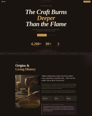 Wick - Timeless Candlemaking Landing Page Template